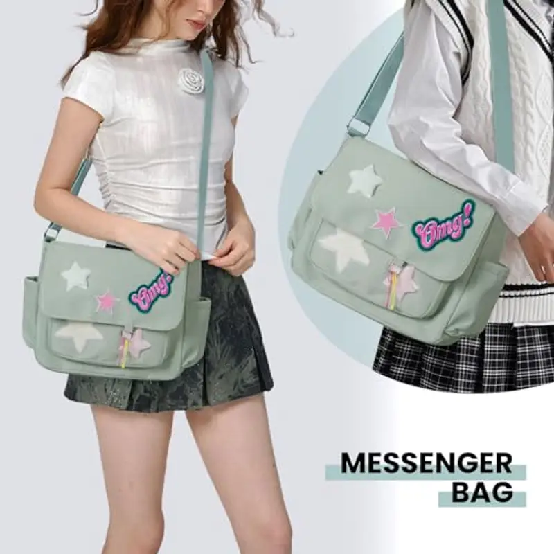 YILCER Borsa messenger Donna Giallo 2196936 miniatura 2