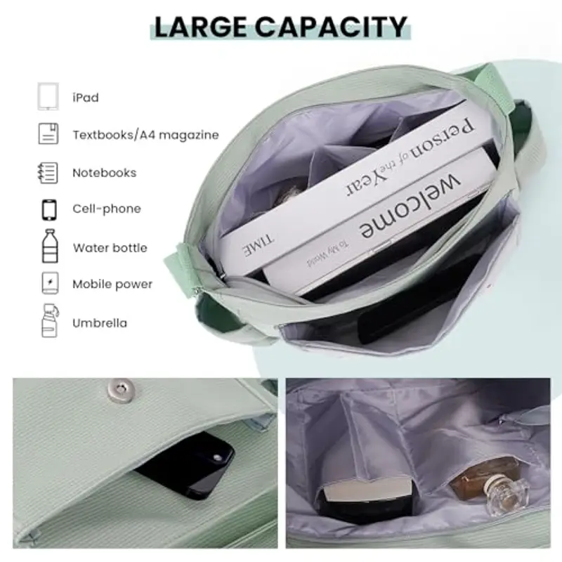 YILCER Borsa messenger Donna Giallo 2196936 miniatura 3