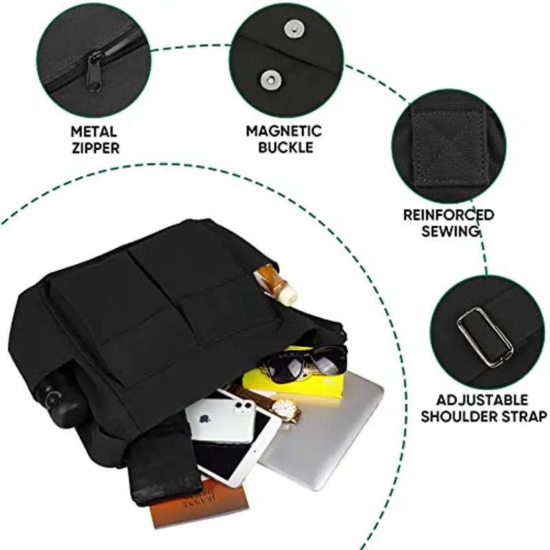 BROADREAM Borsa a tracolla Donna Nero 2189824 miniatura 3