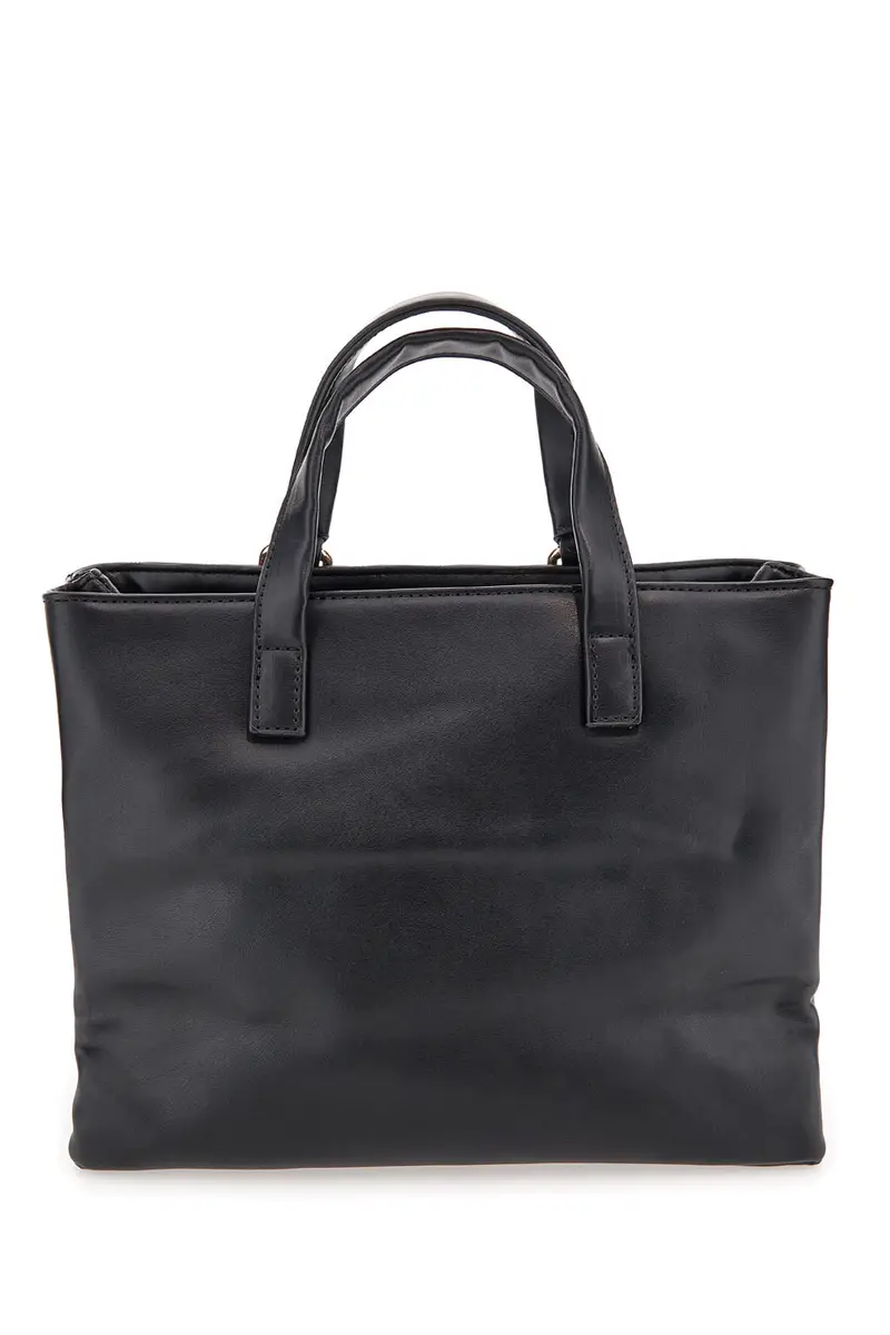 Borsa nera con borchie e tracolla removibile Lancetti CLASH miniatura 3