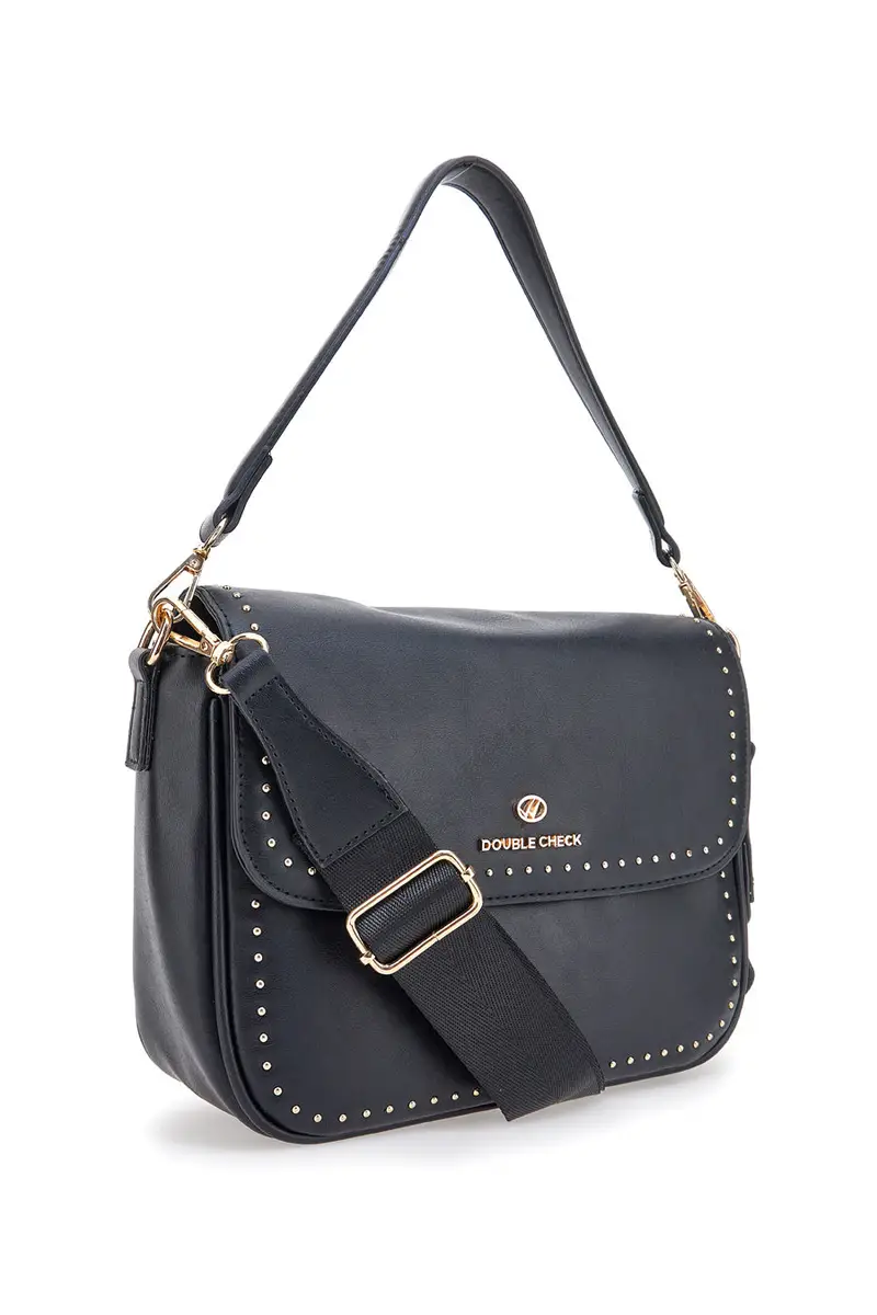 Borsa Nera con Tracolla e Manico Rimovibili Double Check 18242-4 miniatura 2