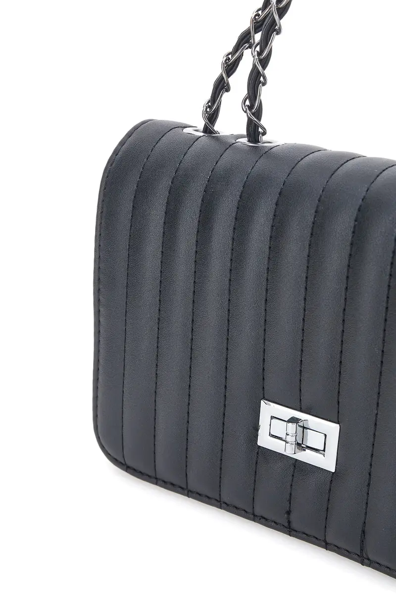 Borsa nera trapuntata con doppio manico PRIMA RIGA SPA ATENA miniatura 2