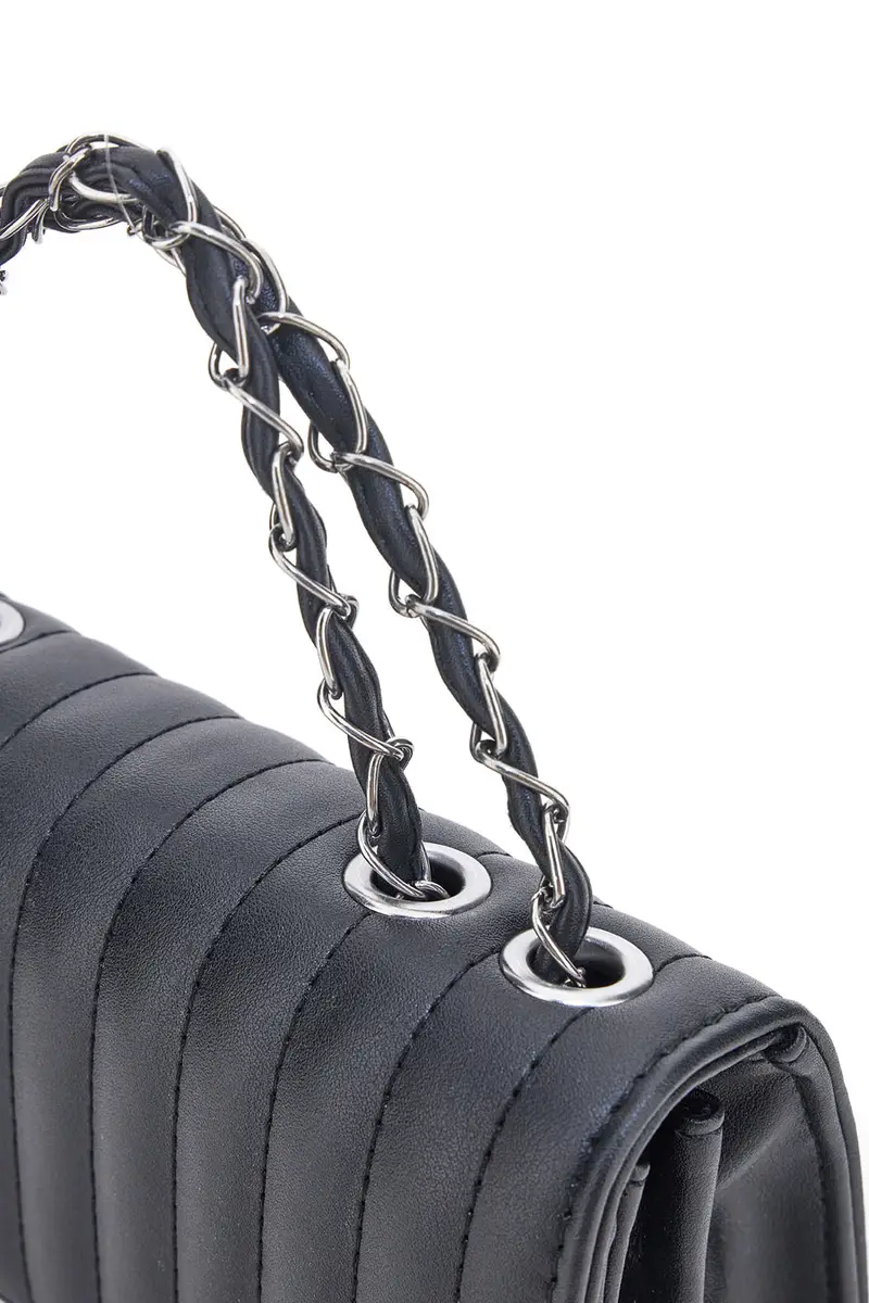 Borsa nera trapuntata con doppio manico PRIMA RIGA SPA ATENA miniatura 3