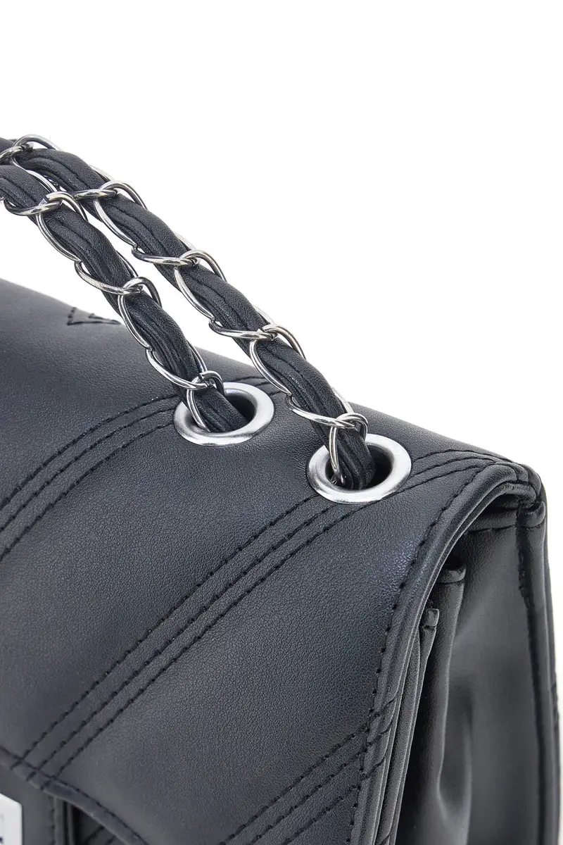 Borsa nera trapuntata con manico PRIMA RIGA SPA ERA miniatura 3