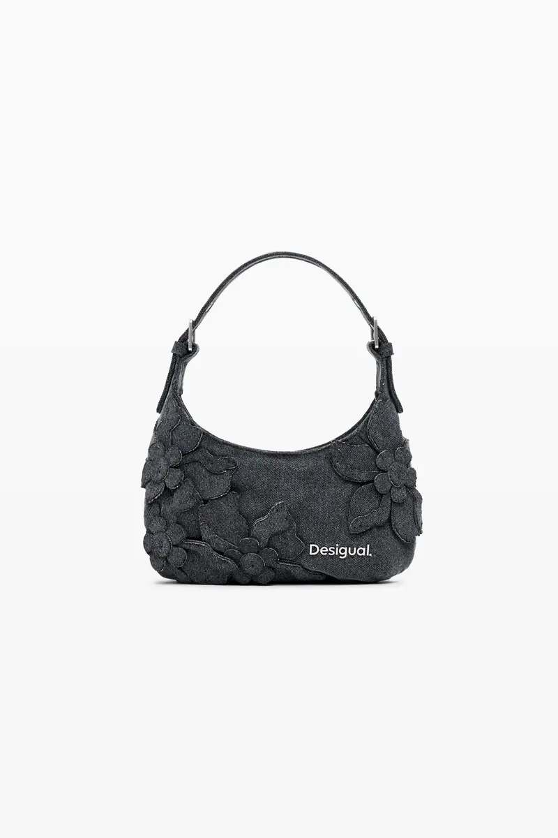 Borsa piccola con applicazioni floreali