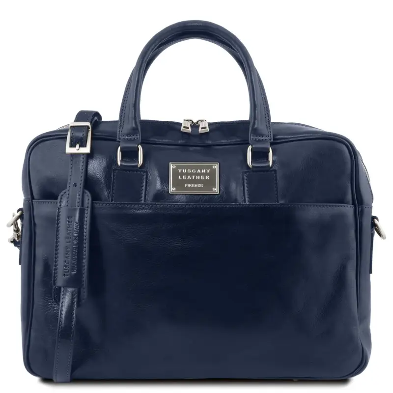 Borsa porta computer da lavoro in pelle Blu scuro