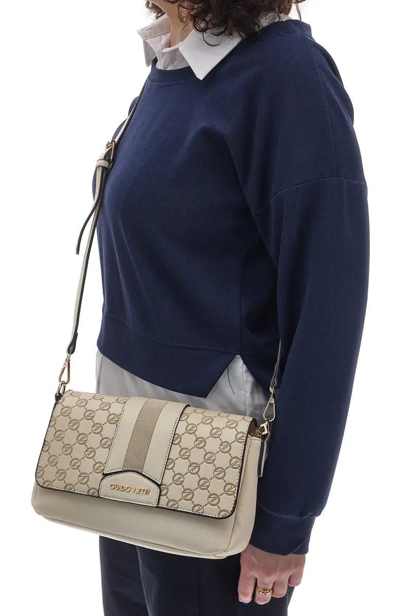 Borsa Rettangolare Beige a Tracolla GUIDO VIETRI K30.357.B016
