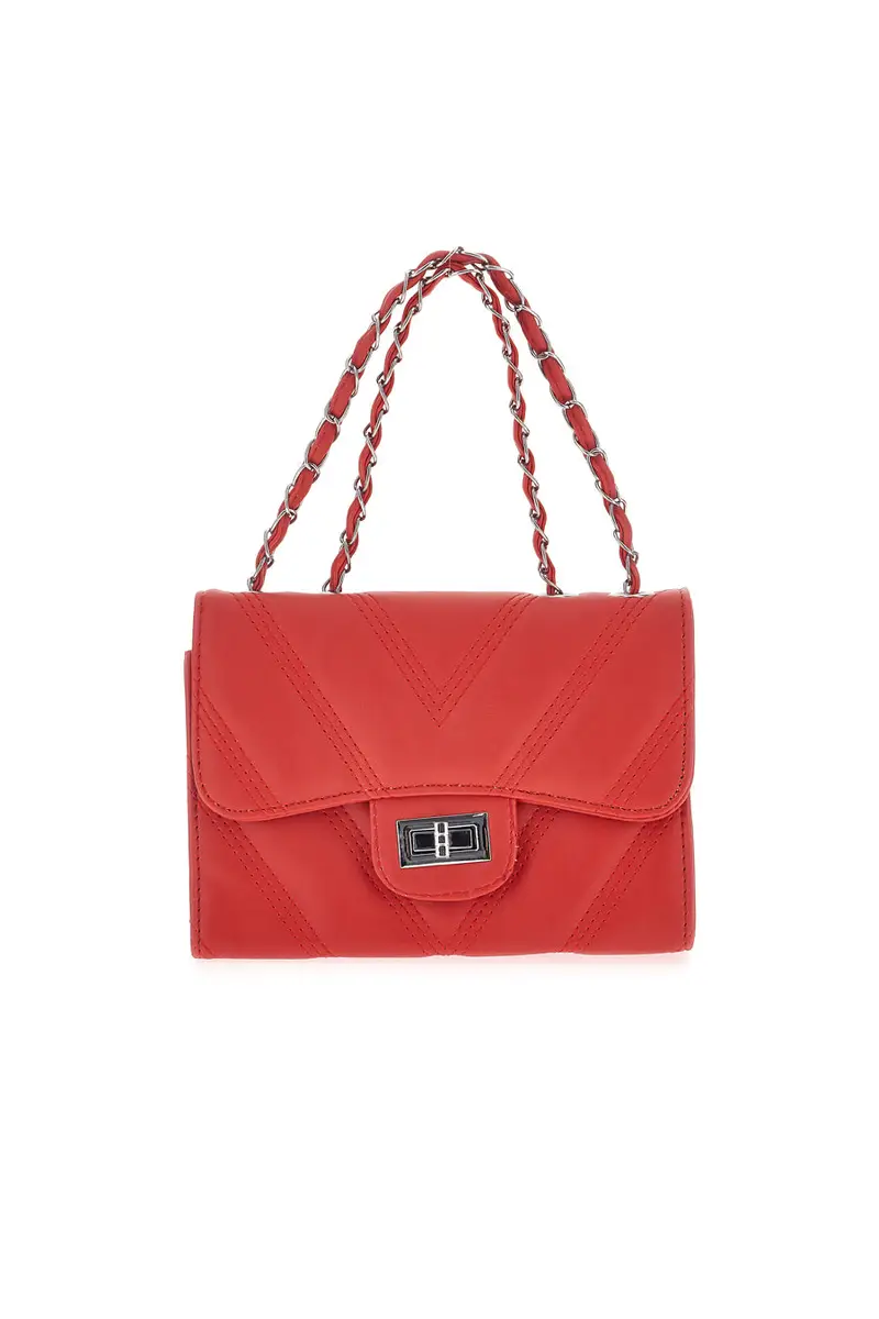 Borsa rossa trapuntata con manico PRIMA RIGA SPA ERA