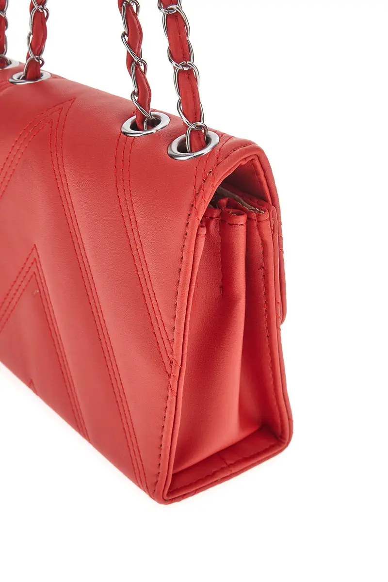 Borsa rossa trapuntata con manico PRIMA RIGA SPA ERA miniatura 3