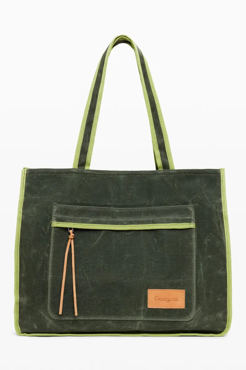 Borsa shopper con grande tasca