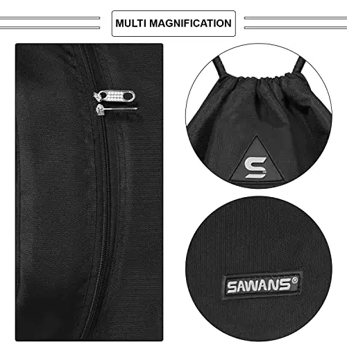 Borsa sportiva da palestra con coulisse Stringa impermeabile Tasca con cerniera Zaino per donne Uomini Kit da viaggio miniatura 2