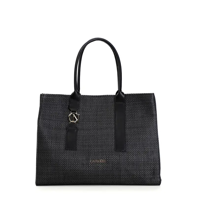 borsa squadrata con manici in tono e accessorio cafènoir nero taglia unica