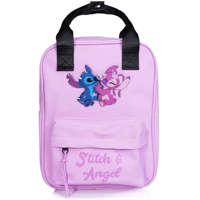 Borsa Stitch & Angel per Bambina – Borsetta Disney con Manici – Regalo per Ragazze – Accessorio Lilo & Stitch – Leggera e Resistente per Scuola o Tempo Libero