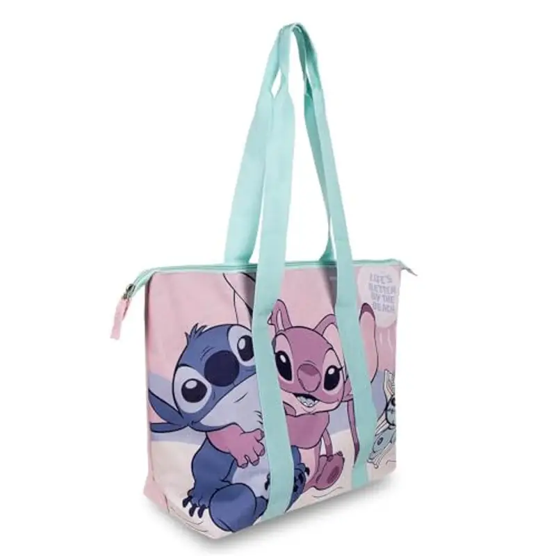 Borsa Stitch Bambina – Grande Borsa Mare o Viaggio con Cerniera – Leggera e Capiente – Accessorio Estivo per Ragazze e Donne