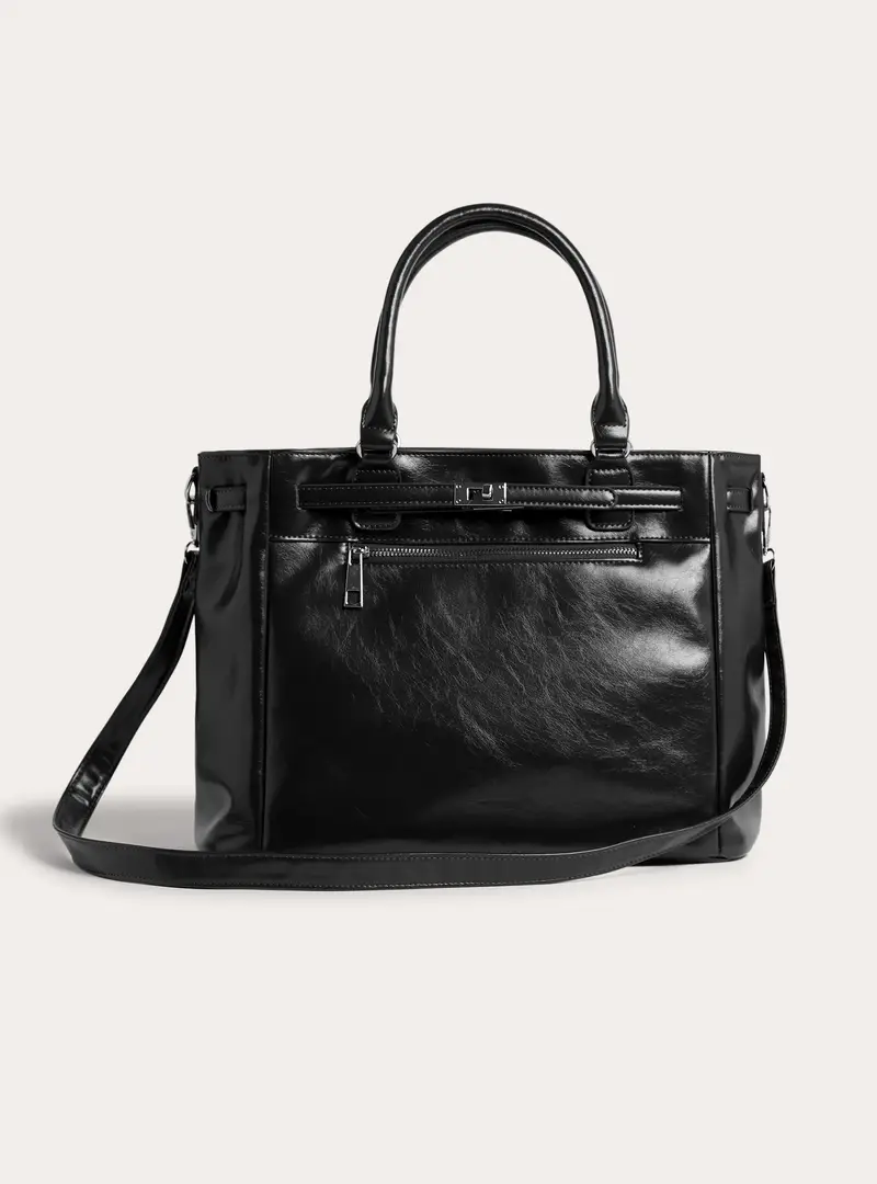 Borsa tote effetto pelle