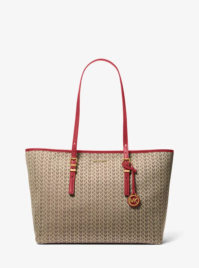Borsa tote Quinn grande con logo jacquard MK2000 - Michael Kors