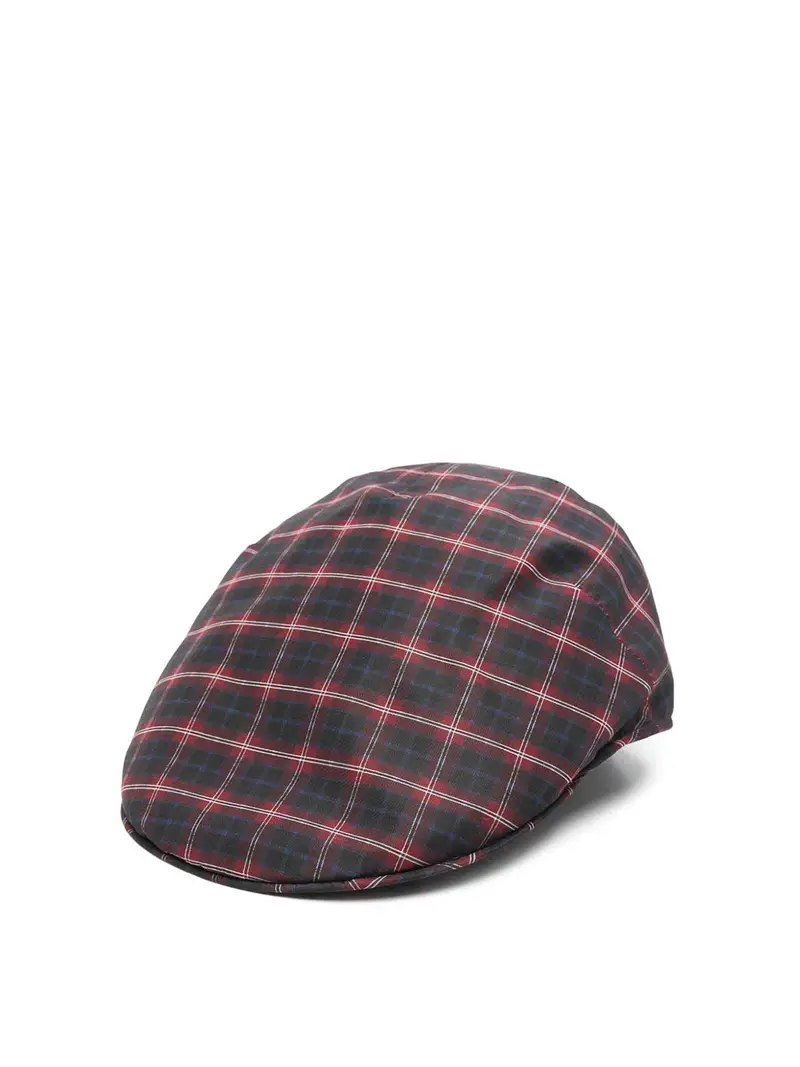 Berretto Parigi a quadri Blu