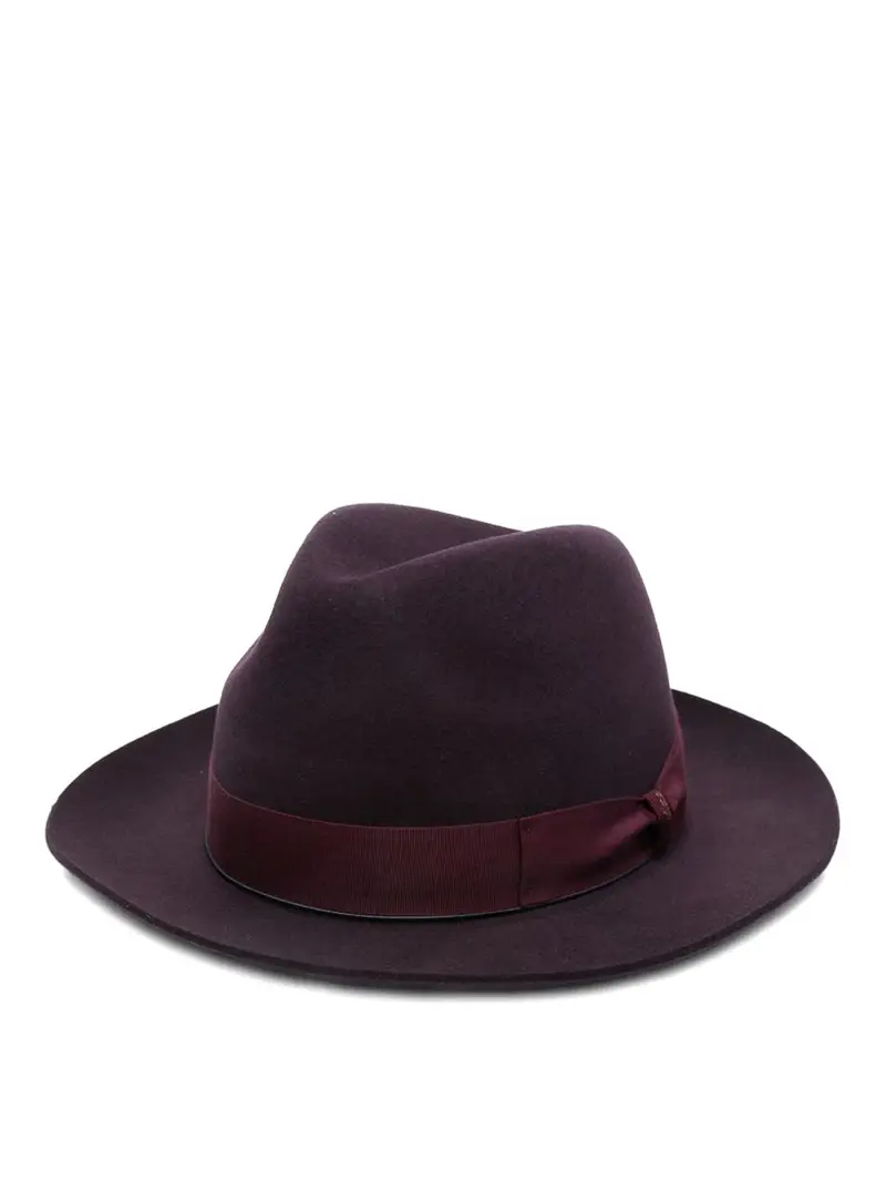 Cappello Federico In Lana E Cashmere Rosso Scuro