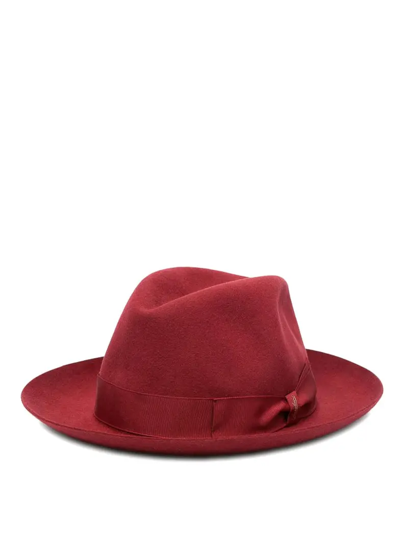 Cappello in feltro di lana Rosso Scuro