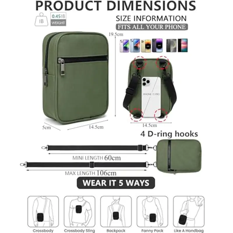 ANPTER Marsupio Uomo Verde 1602699 miniatura 3