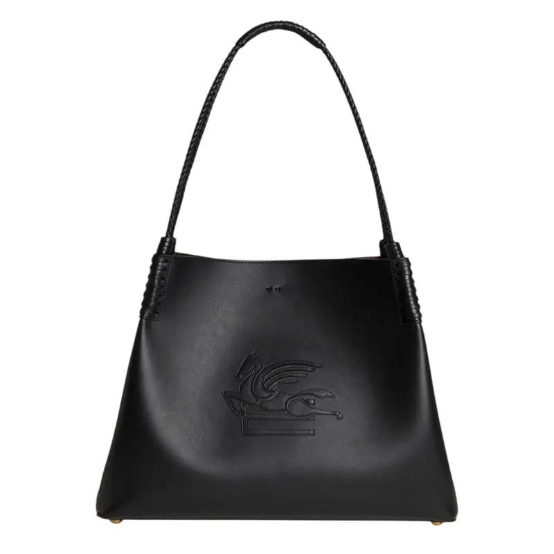 borse a spalla donna etro - shopping libra m leather - nero