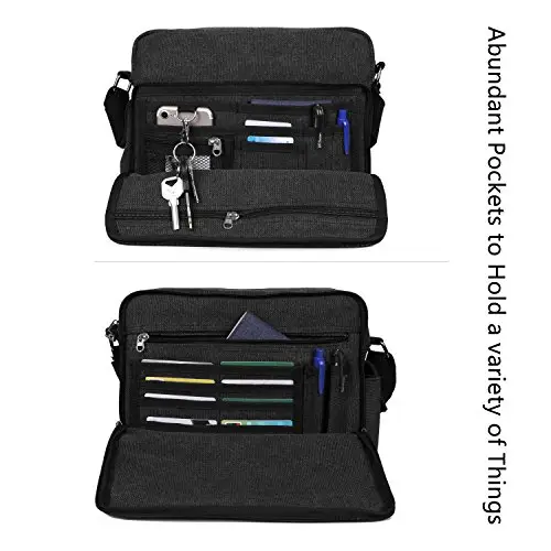 Borse a spalla, LOSMILE Uomo Messaggero Sacchetto di Tela Casual Spalla per Lavoro, a Scuola, Uso Quotidiano miniatura 2