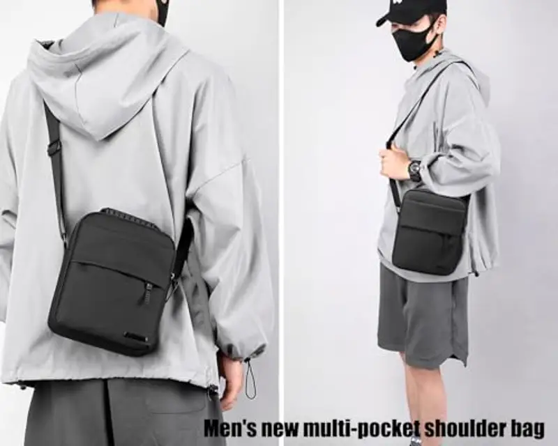 A-QMZL Borsello Uomo Nero 1602735 miniatura 3