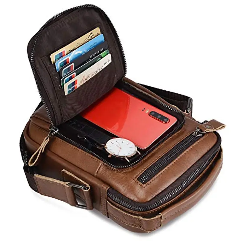 BAIGIO Borsello Uomo Marrone 962332 miniatura 2