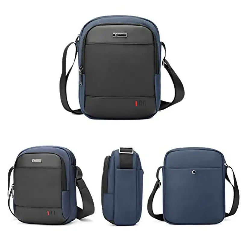 BAIGIO Borsa a tracolla Uomo Blu 1602808 miniatura 2