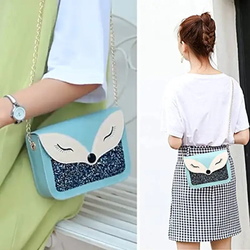 A-QMZL Borsa a tracolla Bambina Blu 1598325 miniatura 2