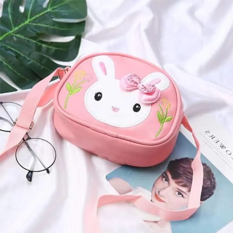 Borsetta per Bambina, Borsa Tracolla Ragazza, Borsetta per Bambini, Tracolla Regolabile, Borsa Coniglio Bambina per Bambini Ragazze miniatura 2