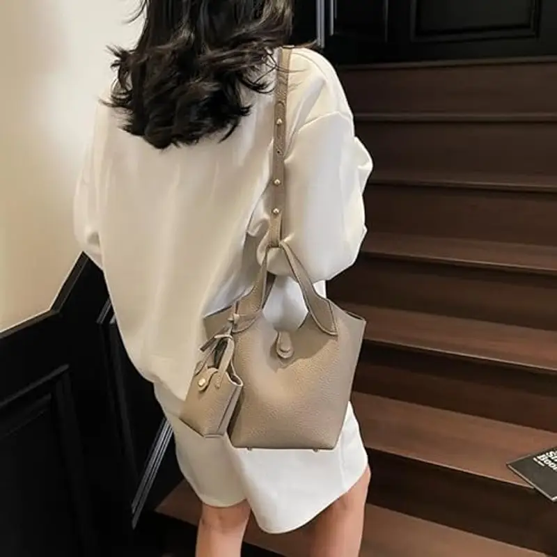 Borsetto for borsetto for la borsa con pattern for pattern di pattine in pelle for la borsa (grigio) miniatura 3