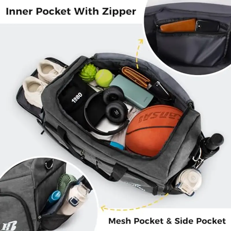 BalladHome Borsone da viaggio Uomo Grigio 1962233 miniatura 2