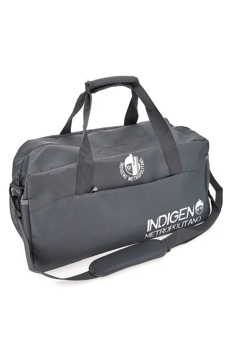 Borsone Sportivo Grigio Indigeno Metropolitano 23016 miniatura 3