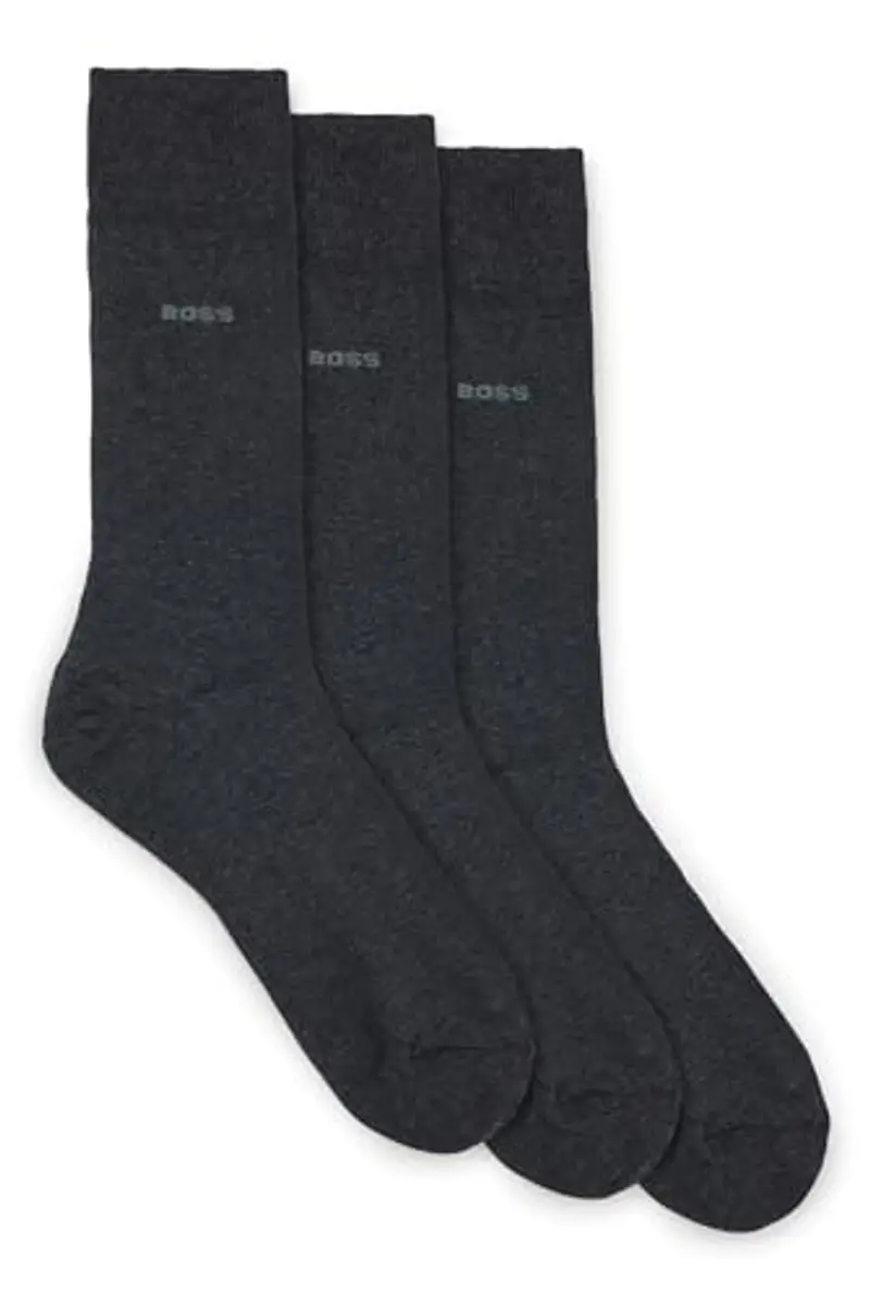 BOSS 3P Rs Uni CC Regular_Socks, Charcoal12, 43-46 Uomini