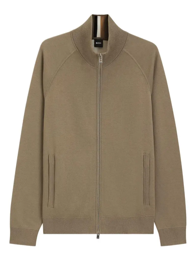 Boss Giacca Uomo Marrone in Cotone