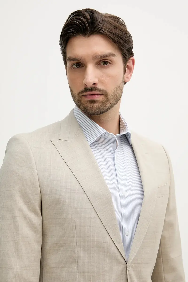 abito in lana uomo colore beige 50546099 miniatura 5