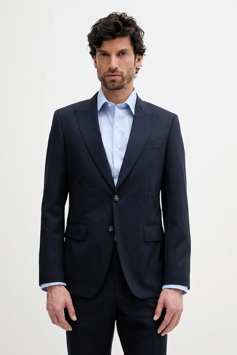 abito in lana uomo colore blu navy 50546099 miniatura 2