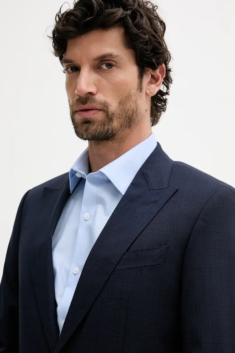 abito in lana uomo colore blu navy 50546099 miniatura 5