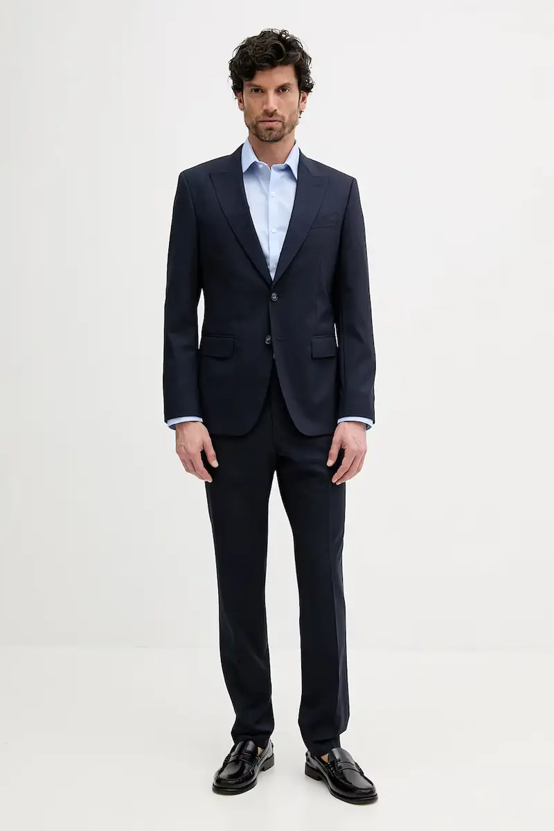 abito in lana uomo colore blu navy 50546099
