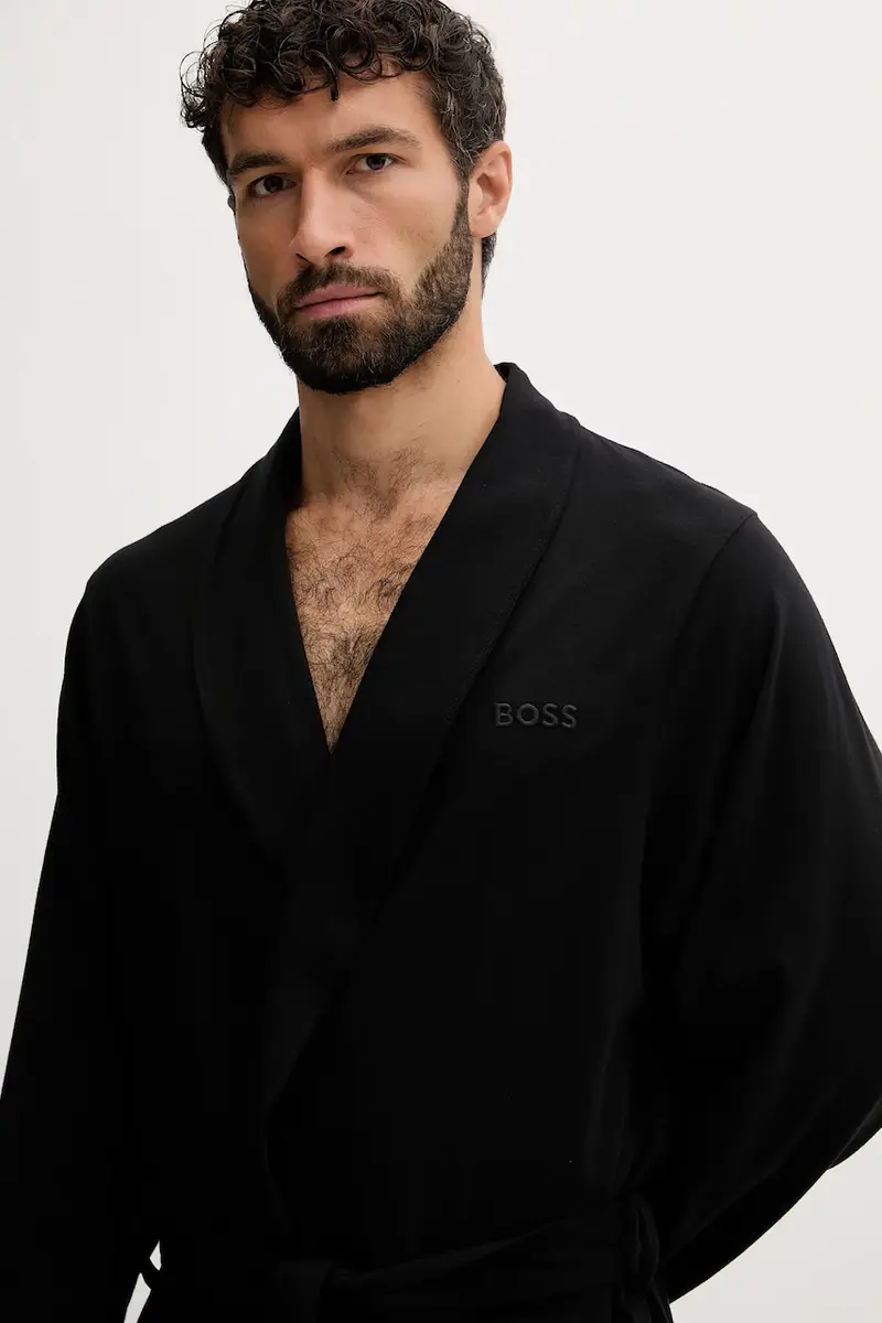 accappatoio in cotone colore nero 50545943 miniatura 4