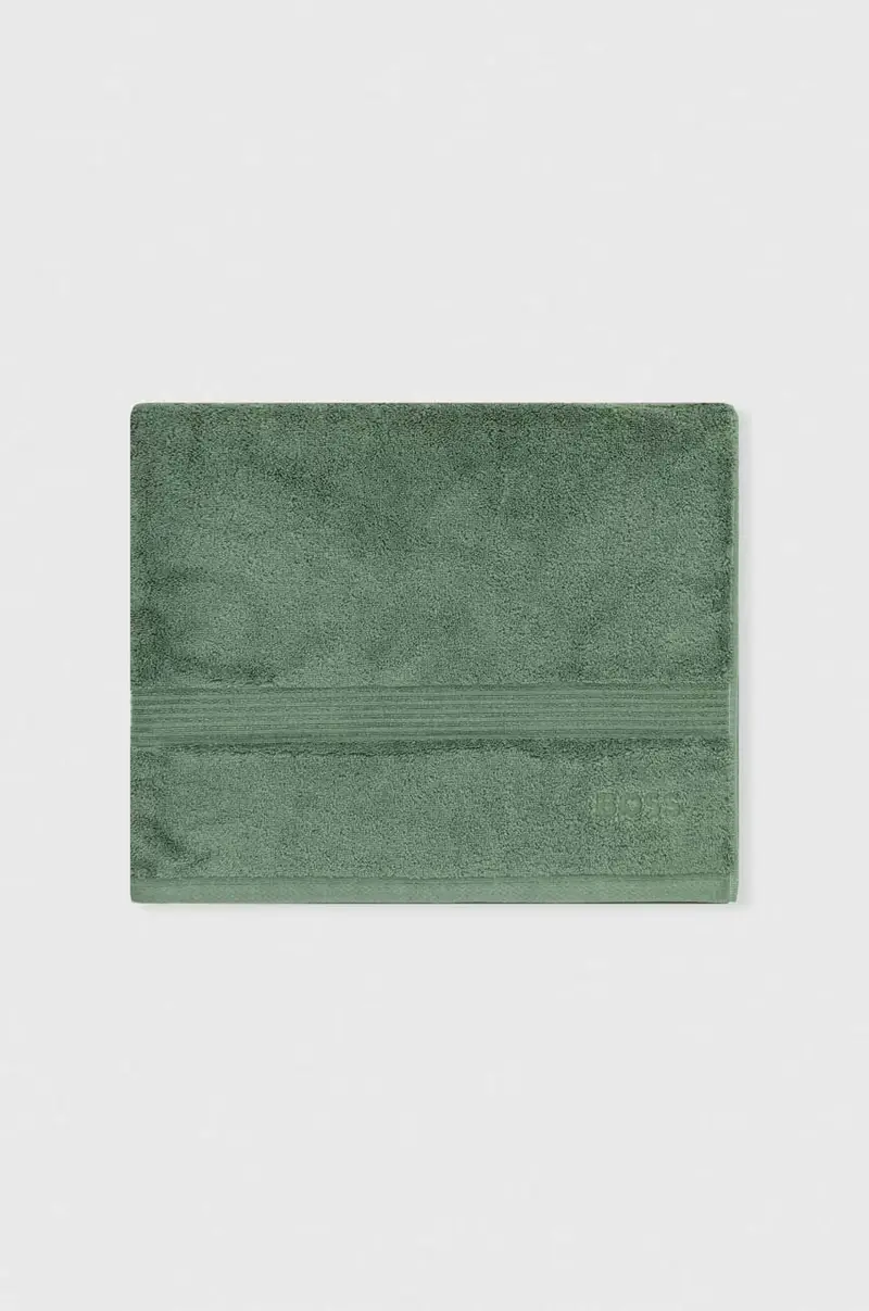 asciugamano con aggiunta di lana 100 x 150 cm Verde miniatura 3