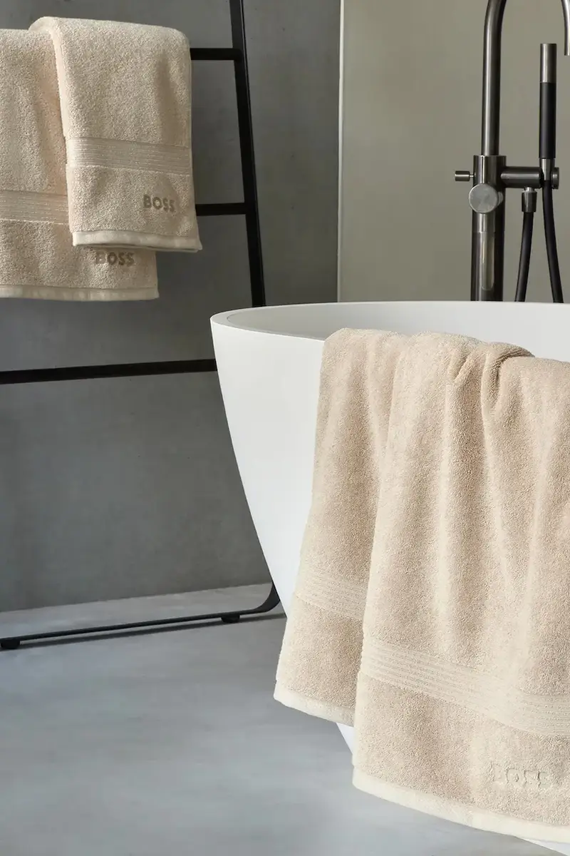 asciugamano grande in cotone LOFT Shell 100 x 150 cm Beige miniatura 3