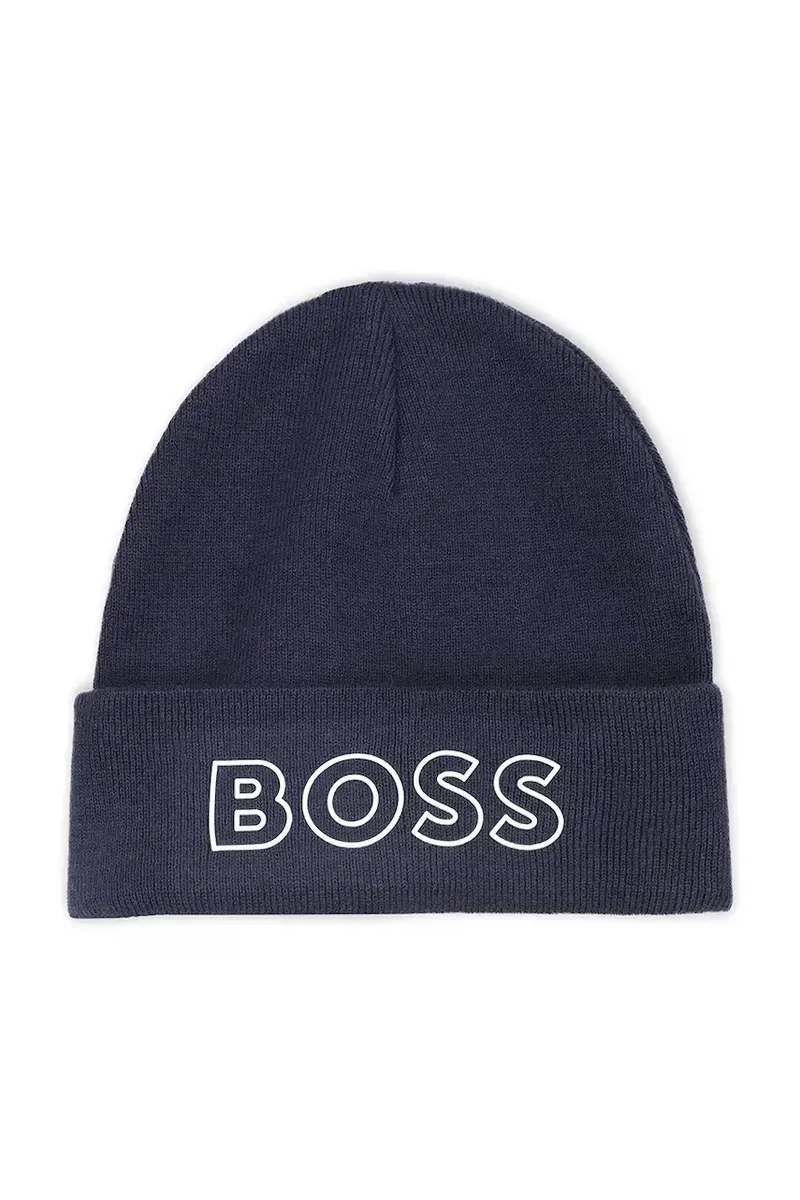 beretto con aggiunta di lana bambino/a colore blu navy J52617