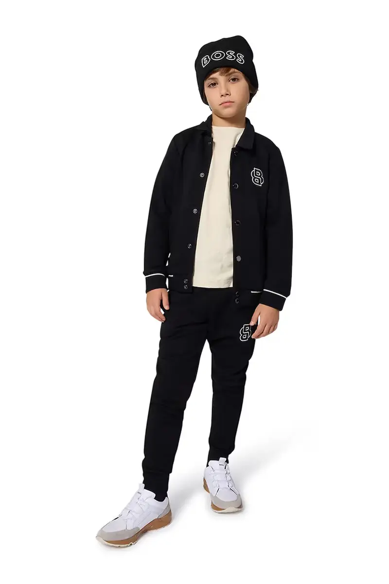 beretto con aggiunta di lana bambino/a Nero