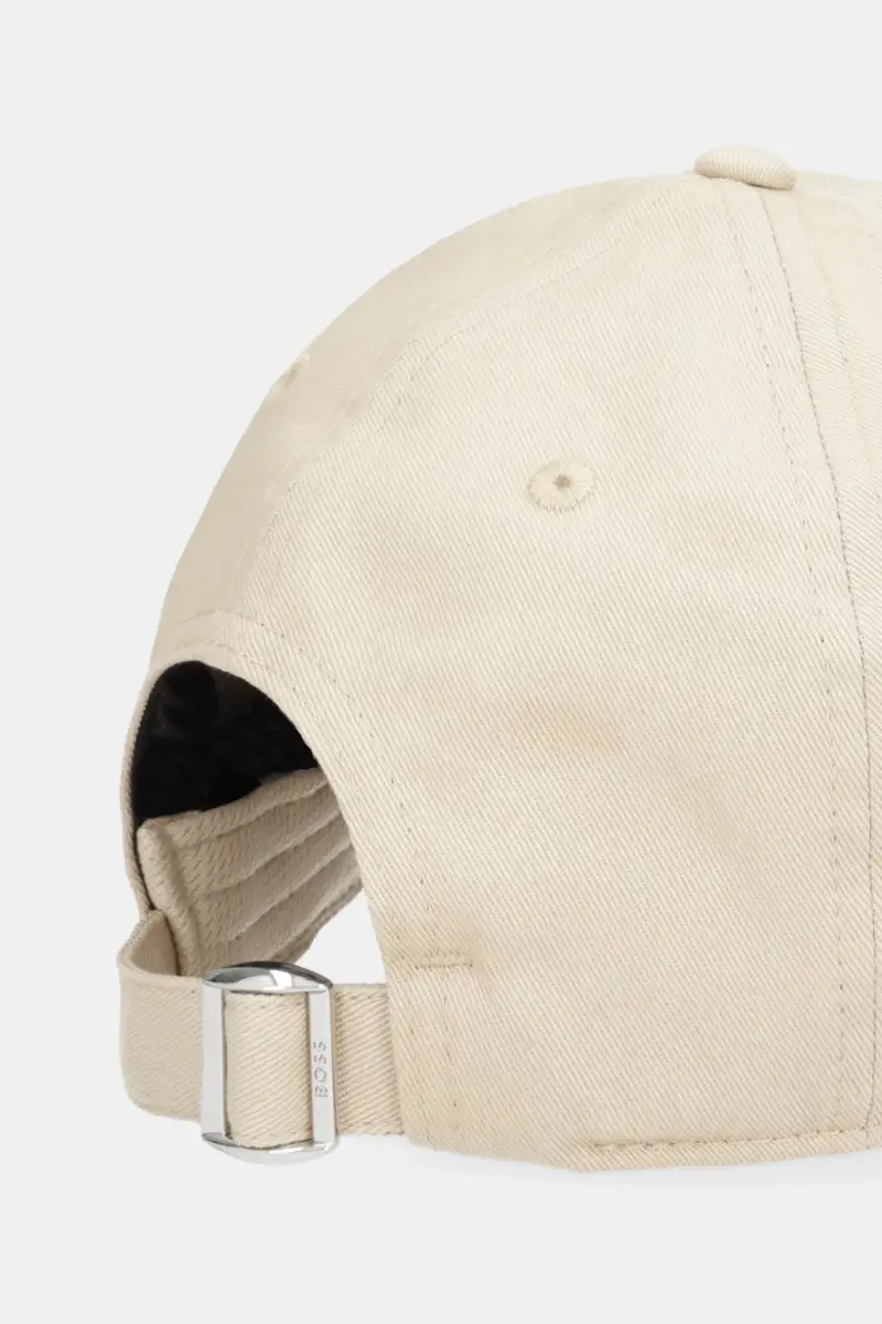 berretto da baseball in cotone colore beige con applicazione 50533348 miniatura 3