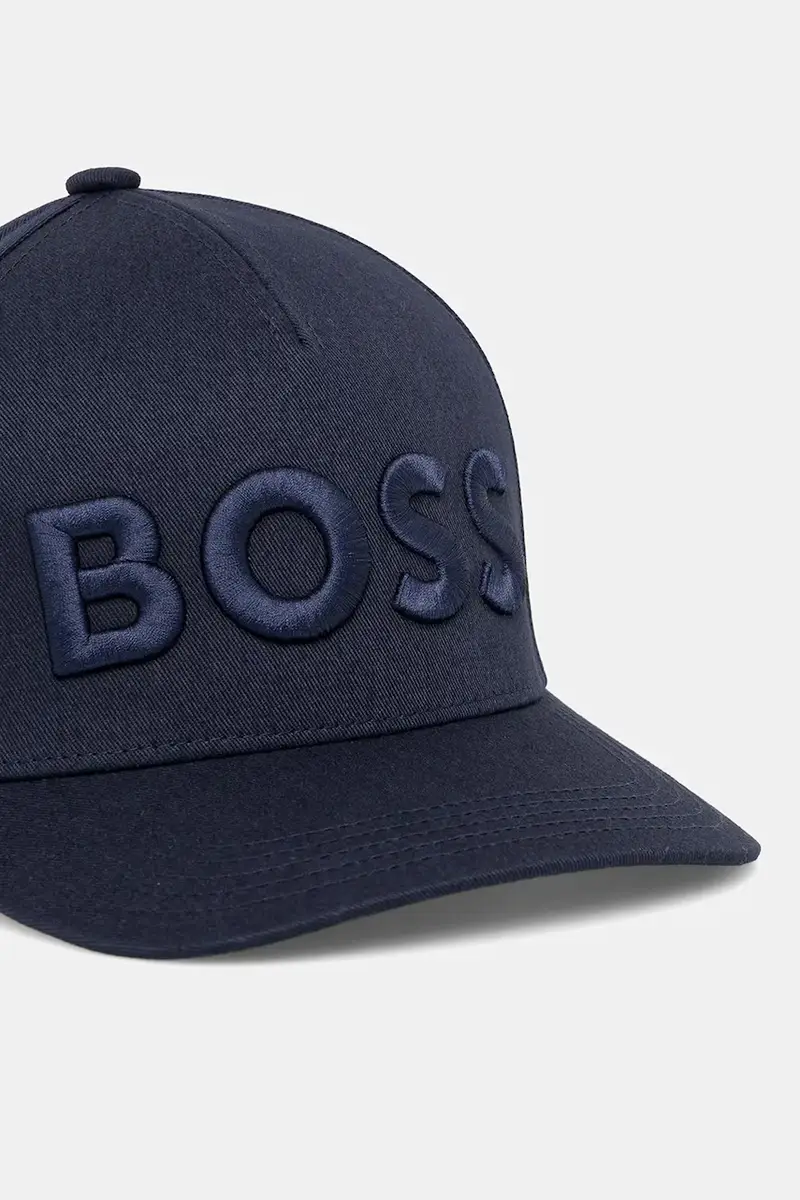 berretto da baseball in cotone colore nero con applicazione 50536482 Blu navy miniatura 2