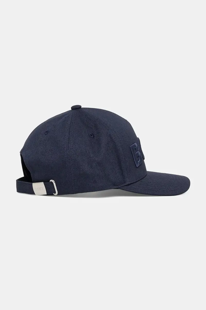 berretto da baseball in cotone colore nero con applicazione 50536482 Blu navy miniatura 3