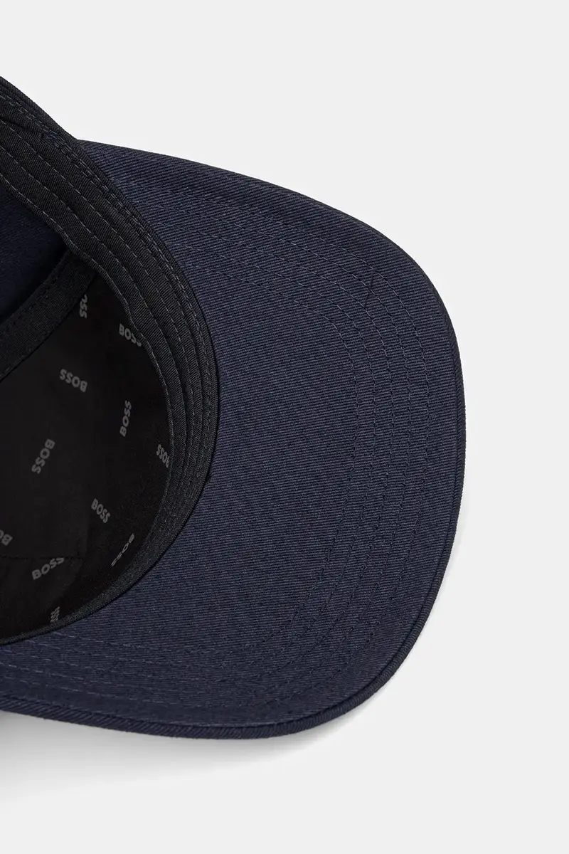 berretto da baseball in cotone colore nero con applicazione 50536482 Blu navy miniatura 4