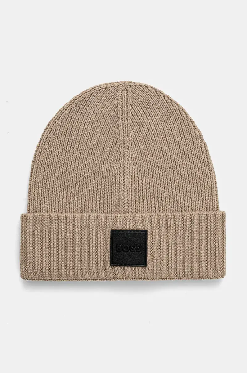berretto in lana colore beige 50522426